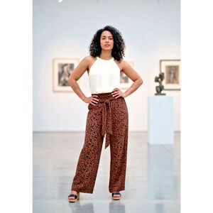 Abercrombie and Fitch palazio pant animal print M
